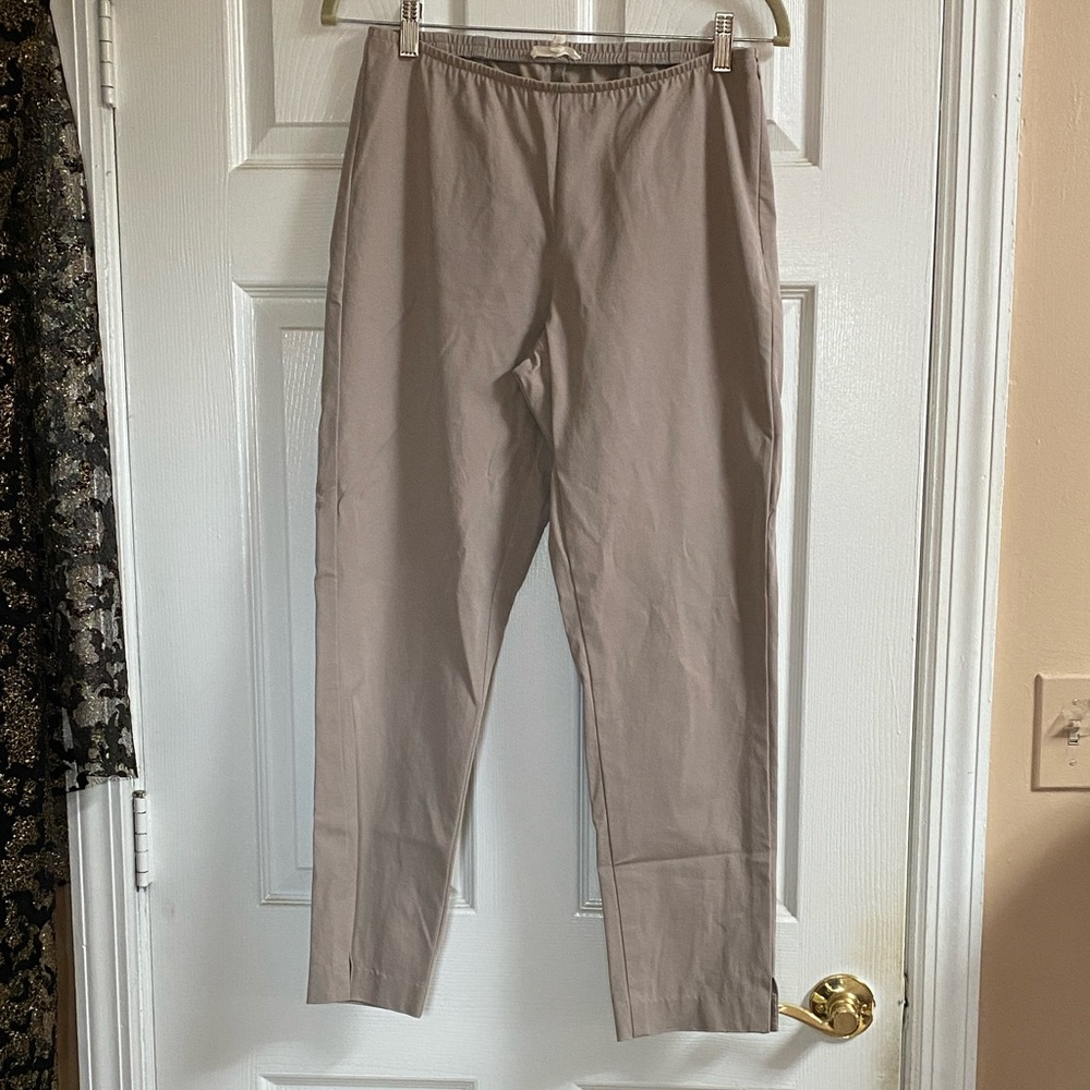Eileen Fisher Tan Crop Cropped Capri Trouser Pants